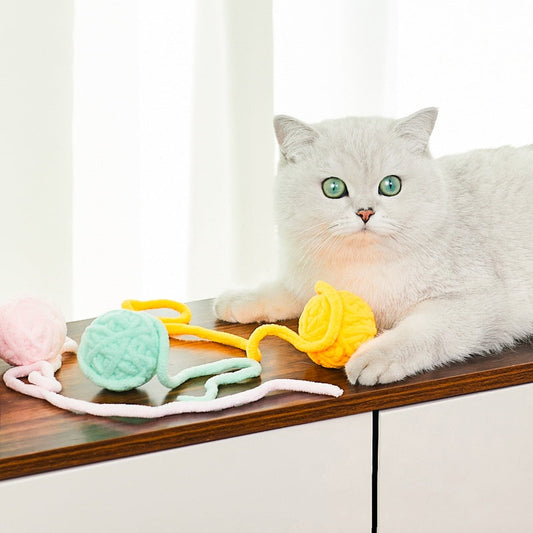 Cat Large Funny Self-relief Toy Handmade Woolen Yarn Ball