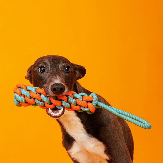 KFX-0000061 Dog Knot Toy for Small and Medium Breeds - Cotton Thread Ice Cream Ball Design