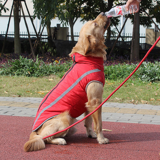 KFX-0003389 Reflective Padded Warm Jacket for Dogs - Blue, Turmeric, Red, Rose Red, Sizes XL to 6XL