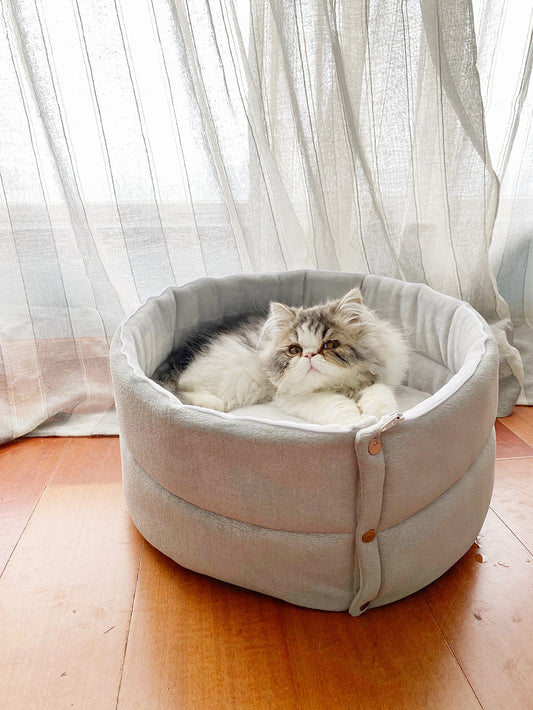 KFX-0005053 Cylindrical Multifunctional Pet Bed – Cozy All-Season Cat House with Removable Plush Interior