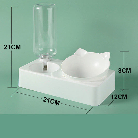 KFX-0033853 Automatic Water Dispenser for Dogs and Cats - 500ml Neck Protection Feeder Made of PP, HIPS, and Stainless Steel