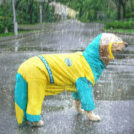 KFX-0044093 All-Weather Waterproof Rain Gear with Shark Design for Pets - Multiple Sizes Available