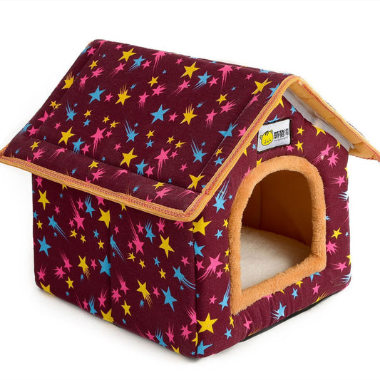 KFX-0059069 Winter Pet Bed with Removable and Washable Cover, Available in Sizes S, M, L