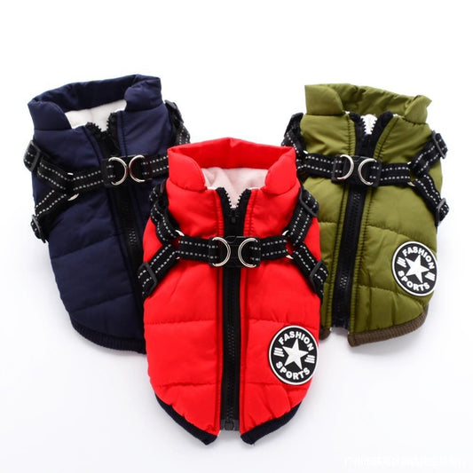 KFX-0065213 Cotton Casual Down Jacket for Pomeranian and Teddy Dogs