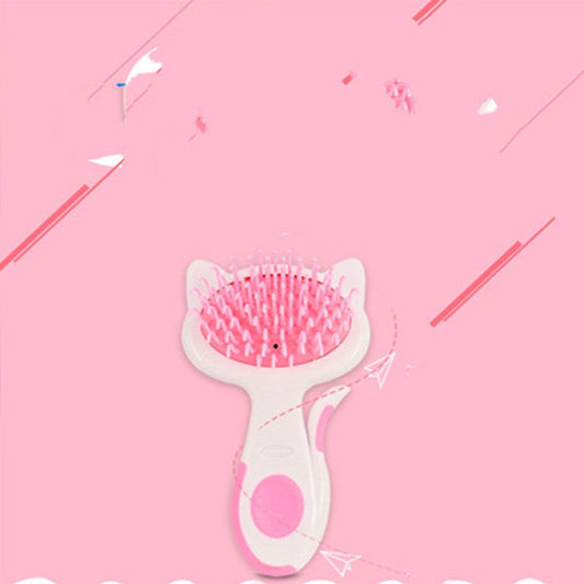 KFX-0072125 Pink Cat Comb, 7.2cm Wide, Nylon Bristles, Heat and Cold Resistant, ABS Resin Material