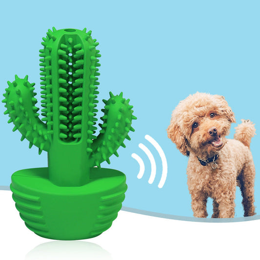 KFX-0082877 Cactus Dog Molar Stick - Natural Rubber Chew Toy for Medium to Large Dogs