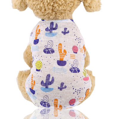 KFX-0097725 Lightweight Casual Summer Clothing for Small Dogs - Breathable Fabric & Comfortable Fit