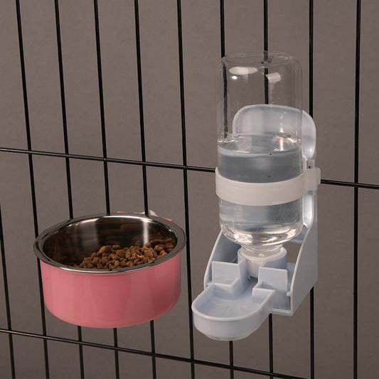 KFX-0099517 Stainless Steel Fixed Hanging Cat Water Bowl with Neck Guard - Available in Various Sizes and Colors