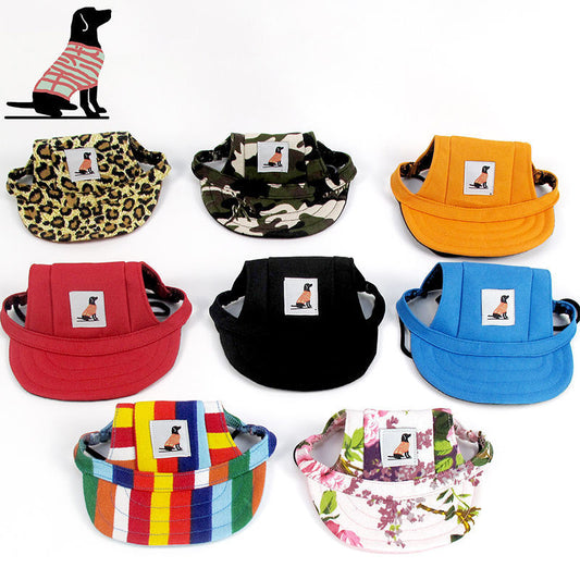 KFX-0101693 Spring and Summer Pet Sun Hat for Dogs and Cats - Adjustable Baseball Cap in Various Colors and Sizes