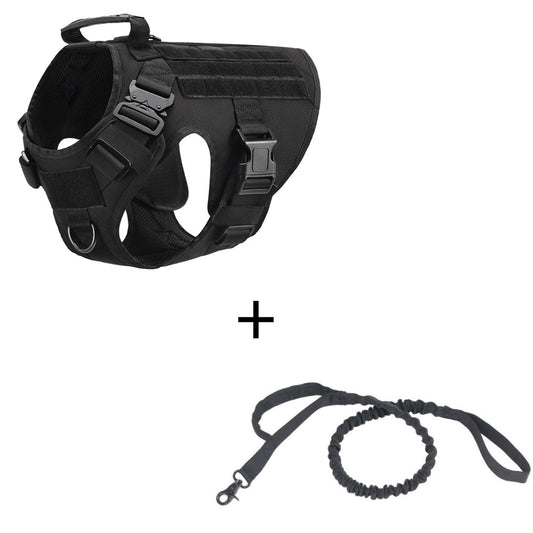 KFX-0102589 Tactical Dog Vest with Leash for Outdoor Adventures - Multiple Sizes and Colors Available