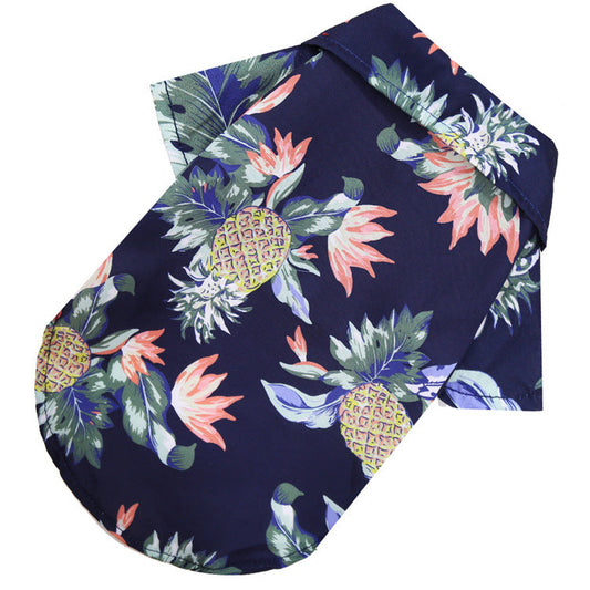 KFX-0113213 Hawaiian Style Pineapple Shirt for Small & Medium Dogs - Spring & Summer Pet Apparel