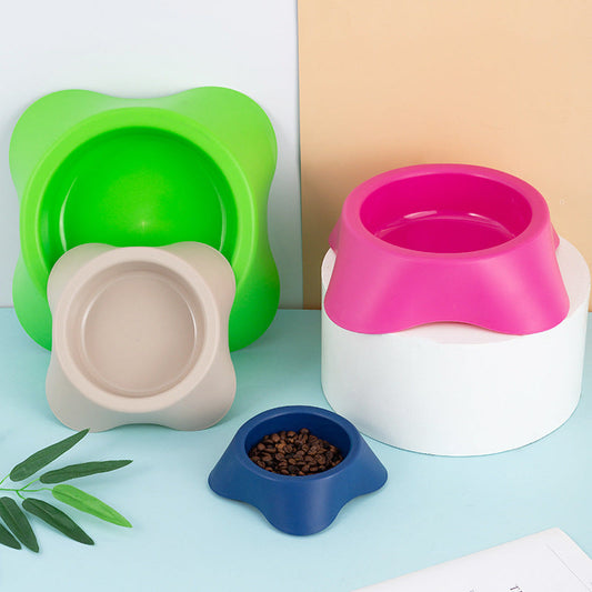KFX-0115005 Non-slip Pet Bowl for Cats and Dogs - Fluorescent Green, Glitter, Dark Blue, Light Gray - Multiple Sizes Available