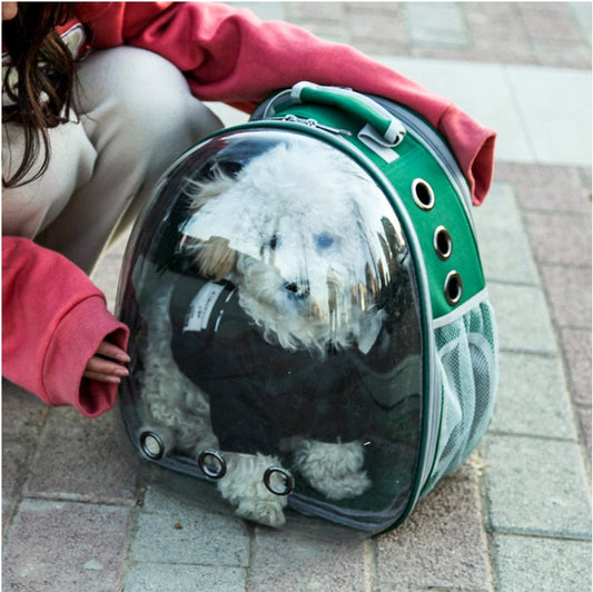 KFX-0149821 Transparent Cat Backpack Space Capsule - Durable Oxford Material, Multiple Colors Available