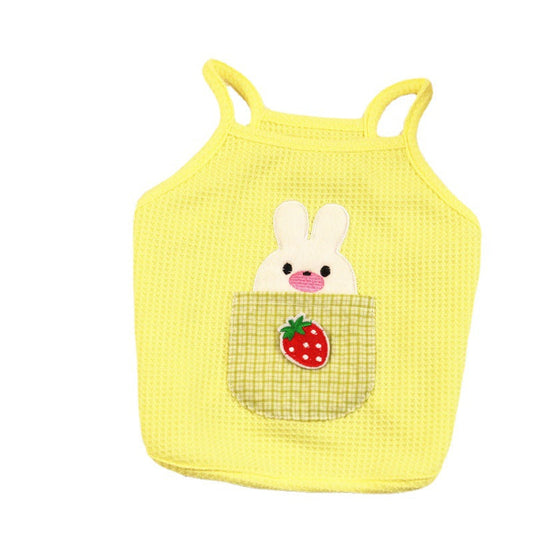 KFX-0165437 Embroidered Cotton Dog Slip Top in Purple, Yellow, and Orange - Available in Sizes S to XXL