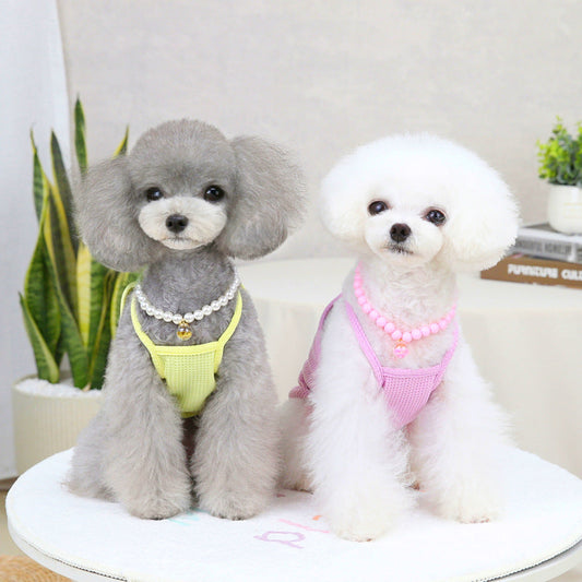 KFX-0165437 Embroidered Cotton Dog Slip Top in Purple, Yellow, and Orange - Available in Sizes S to XXL
