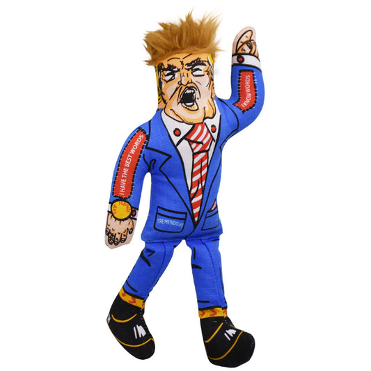 KFX-0169661 Big Trump Plush Dog Toy - Durable Canvas & Cotton Construction, 28x14x5cm