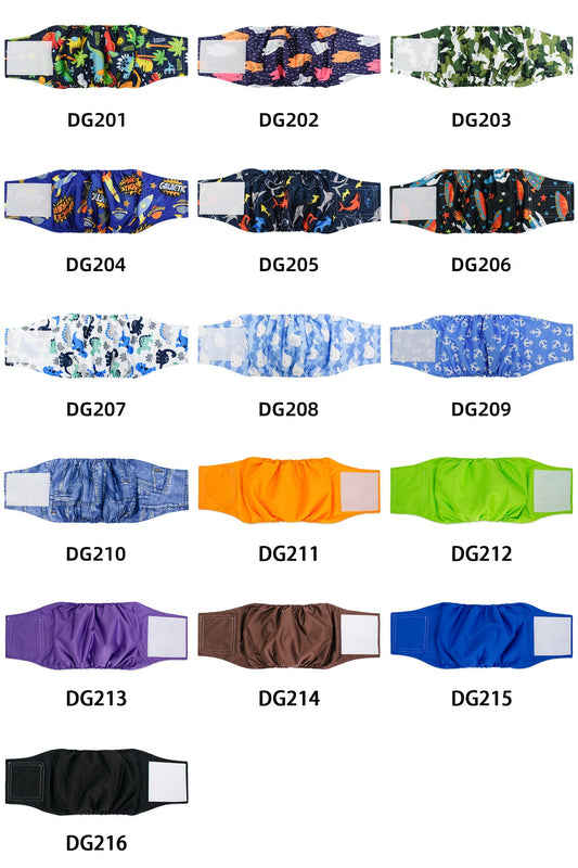 KFX-0175165 Male Dog Diapers for Pet Sterilization - Polyester, Multiple Sizes and Colors Available