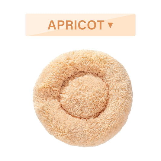 KFX-0177853 Fluffy Donut Dog Bed – Soft Plush Pet Cushion for Cats and Dogs in Multiple Sizes