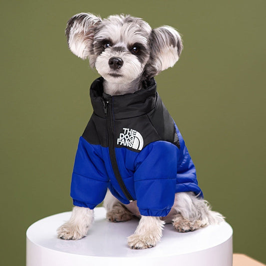 KFX-0180029 Trendy Dog Face Cotton Jacket - Windproof & Rainproof Shell for All Sizes and Colors