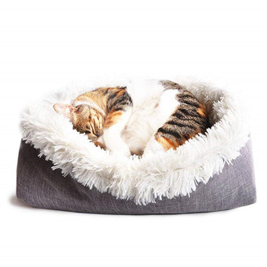 KFX-0209213 Convertible Plush Pet Mat – Dual-Purpose Foldable Cushion for Cats and Small Pets, Machine Washable and Soft
