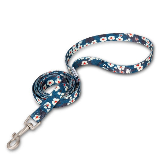 KFX-0228413 Floral Pattern Hand-Held Rope for Cats and Dogs - Durable Nylon Design, 1.3cm Width, 120cm Length