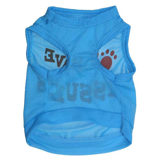 KFX-0232765 Spring & Summer Polyester Pet Vest for Dogs - Blue, Rose Red, Pink Sizes XS to XXL