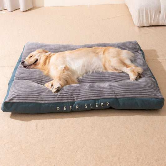 KFX-0234429 Four Seasons Removable and Washable Strip Wool Kennel Mat - Multiple Sizes and Colors Available
