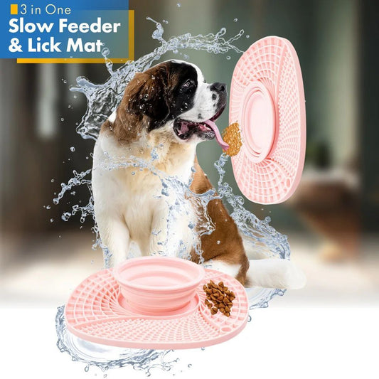 KFX-0236349 Non-Slip Slow Feeder Puzzle Bowl for Small and Medium Dogs and Cats