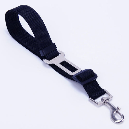 KFX-0272701 Adjustable Pet Traction Rope for Car Seat Belt - Nylon Safety Strap in Various Colors