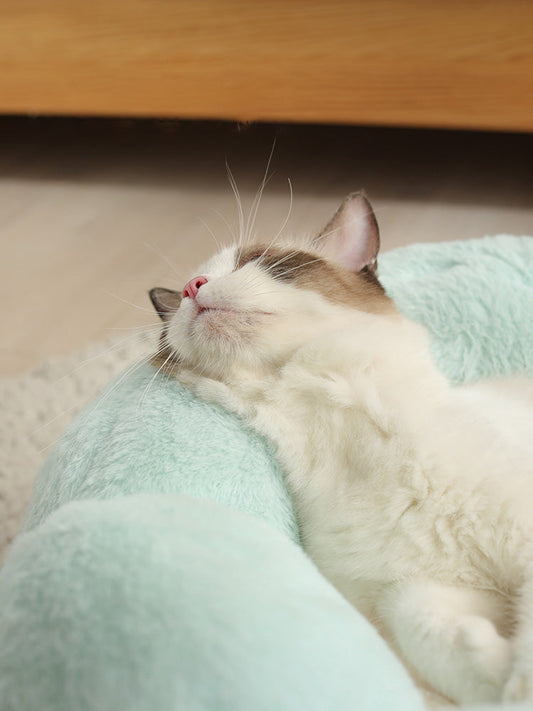 KFX-0294205 Cozy Rabbit Fleece Nest for Deep Sleep - Perfect for Cats and Dogs