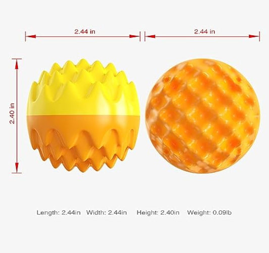 KFX-0297405 Durable Squeaky Dog Ball Toy for Aggressive Chewers - Dental Care & Mental Enrichment for All Breeds