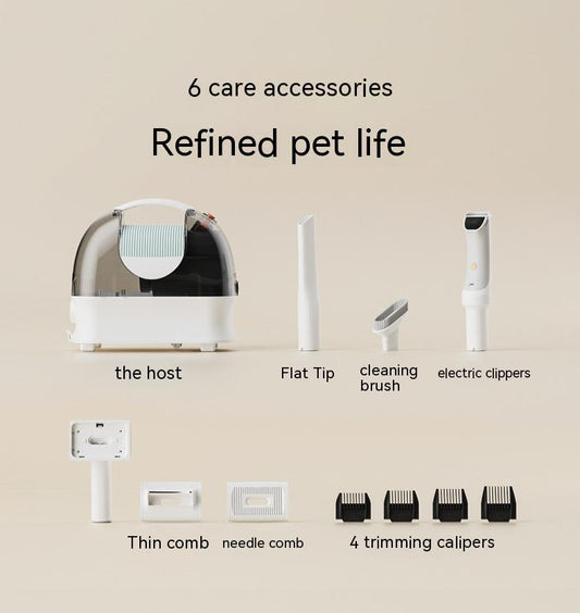 KFX-0301501 Multifunctional Pet Hair Vacuum Cleaner with Conditioner and Grooming Tools