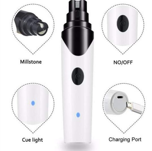 KFX-0347965 Electric Pet Nail Grinder with USB Charging for Dogs, Cats, and Small Animals