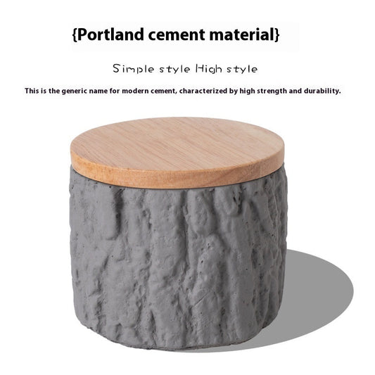 KFX-0348221 Handmade Cement Pet Ash Urn - Moisture-Proof Commemorative Memorial Casket