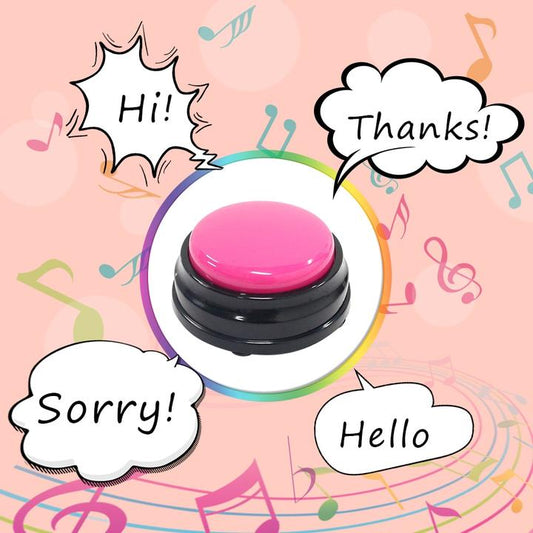 KFX-0356541 Interactive Sound Buttons for Dog Communication - Customizable Record-and-Play Buttons for Pet Training