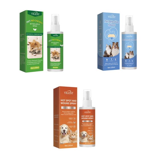 KFX-0358333 Long-lasting Pet Bite Deterrent Spray for Dogs and Cats - 100ml(3 Pack)
