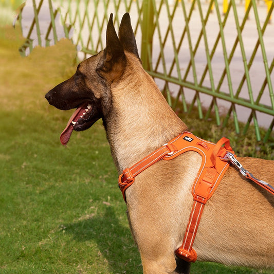 KFX-0364733 Camouflage Reflective Nylon Dog Chest Strap - Explosion-proof Design