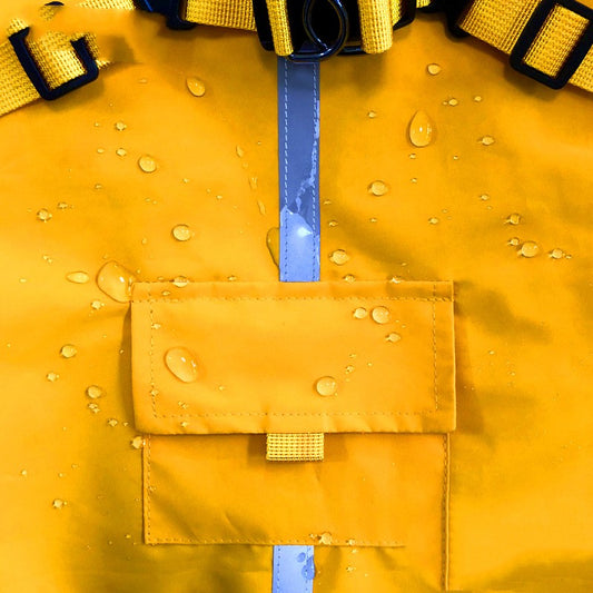KFX-0375357 Reflective PU Pet Raincoat with Chest and Back Protection - Multiple Sizes Available