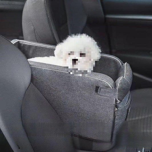 KFX-0381757 Gray Portable Urine-proof Car Seat Kennel for Small Dogs