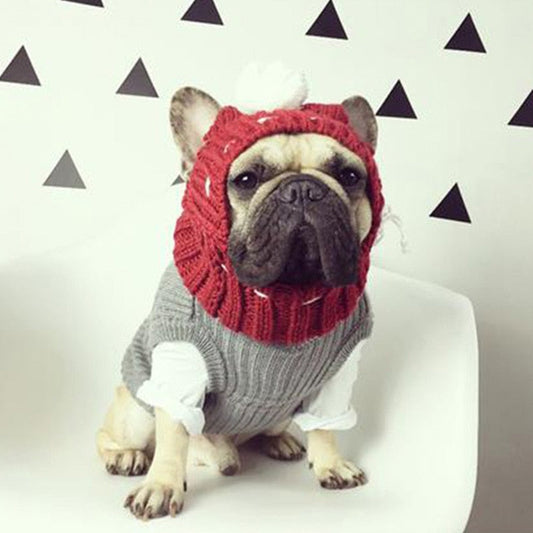 KFX-0394813 Casual Acrylic Dog Hat for All Seasons - One Size Fits Most