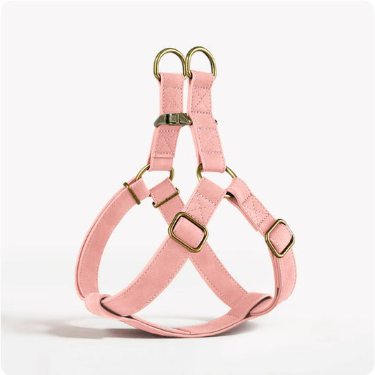 KFX-0397501 Leather Vest-style Harness for Small and Medium Dogs - Adjustable Fit, Multiple Colors Available