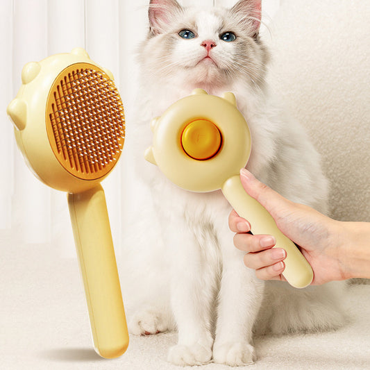 KFX-0405565 Pet Grooming Comb for Cats and Dogs - Hair Removal and Massage Tool - ABS & Stainless Steel, 195mm x 94mm x 46mm