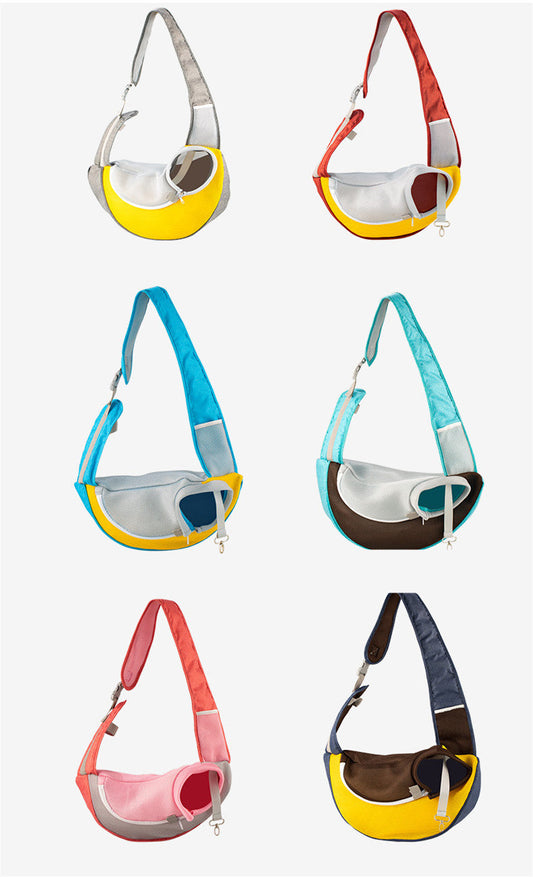 KFX-0406205 Breathable Mesh Pet Backpack - Portable Shoulder Bag for Small Dogs Up to 9kg