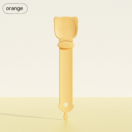 KFX-0421437 Cat Food Dispensing Spoon Squeezer - 27cm, Available in Orange, Green, and Beige
