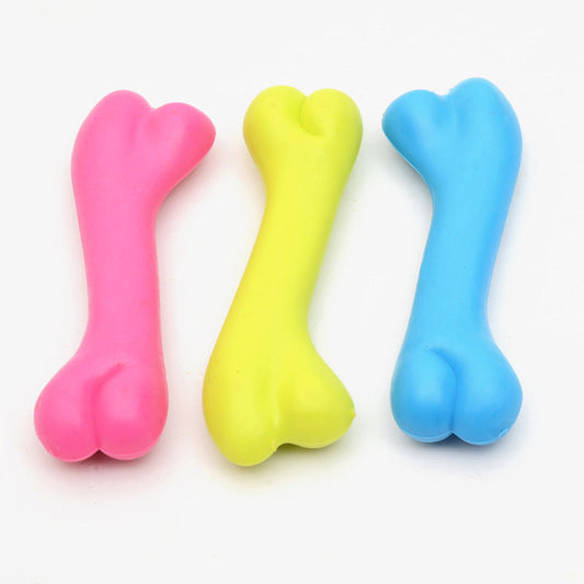 KFX-0423869 Durable Rubber Chew Toy for Dogs - Bite Resistant Bone Shape
