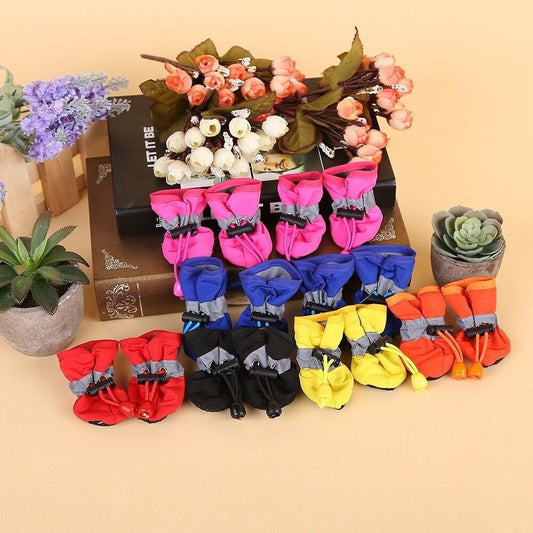 KFX-0427837 Four Seasons Breathable Soft Bottom Dog Shoes - Fleece-Lined & Non-Slip Styles Available
