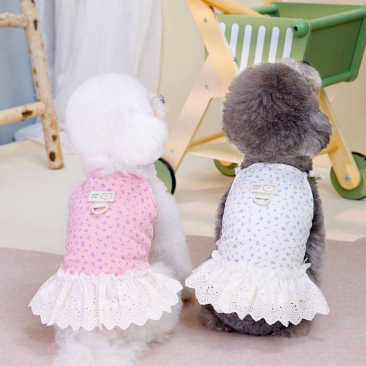 KFX-0428605 Light Purple Cotton Pet Dress for Dogs - Princess Style Available in Multiple Sizes