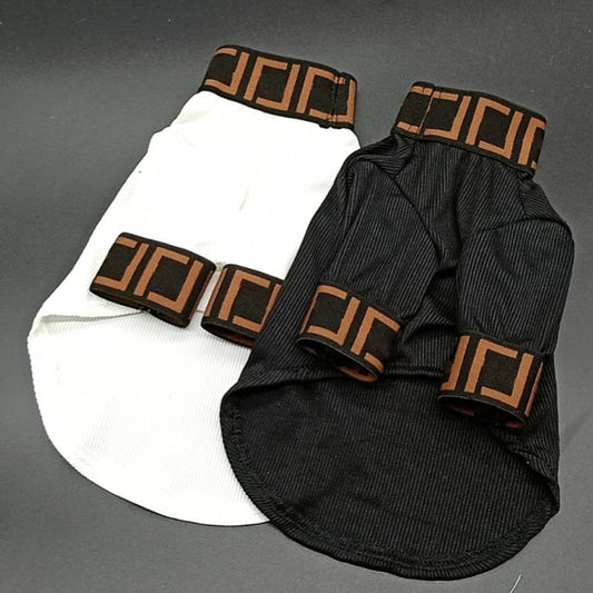 KFX-0431549 Trendy Casual Dog Clothing in Black and White - XS to 3XL Sizes Available