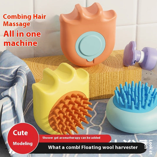KFX-0438333 Cat and Dog Massage Bath Brush with Soft ABS Material in Three Colors