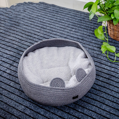 KFX-0463805 Universal Removable Mat Pet Nest for Cats and Small Animals – Soft Polyester in Milky White or Dark Gray